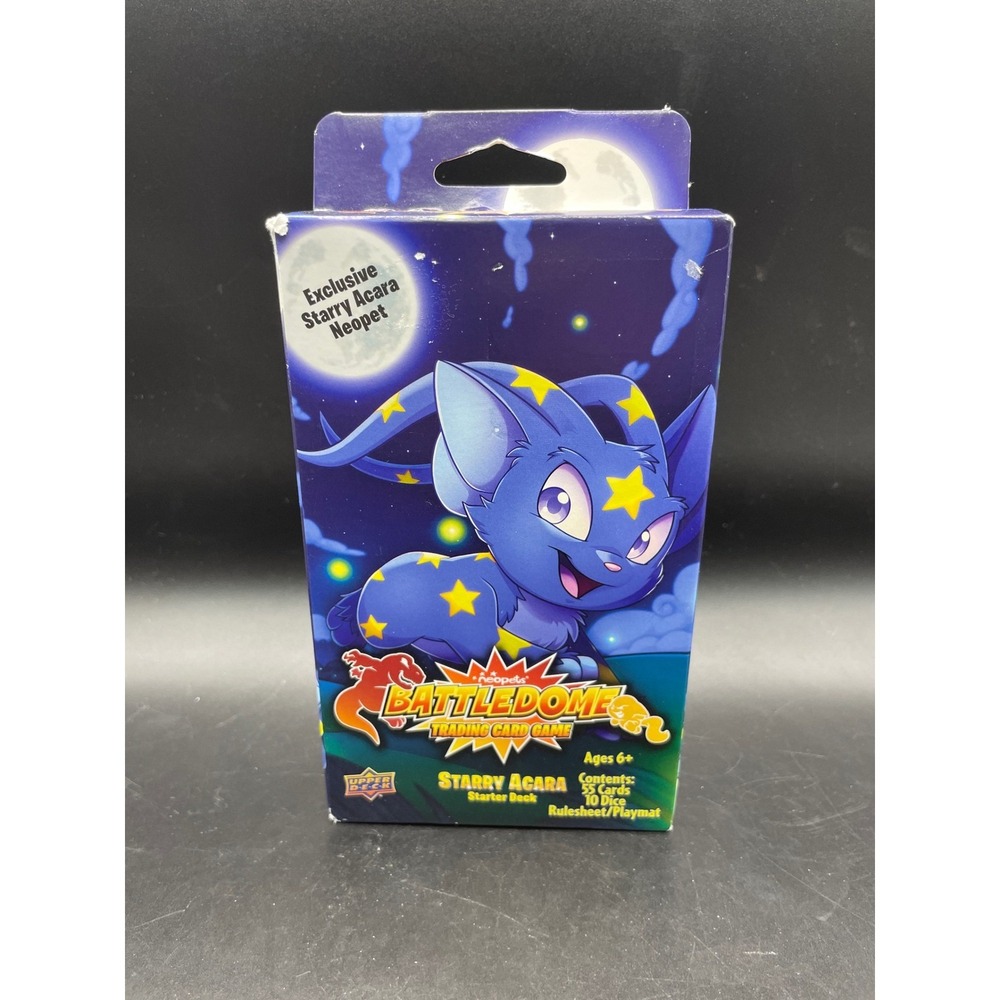 Upper Deck Neopets Battledome TCG Starry Acara Starter Deck Sealed 55 Cards Dice
